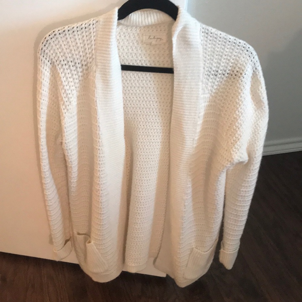 Lou & Grey warm white cardigan, size small